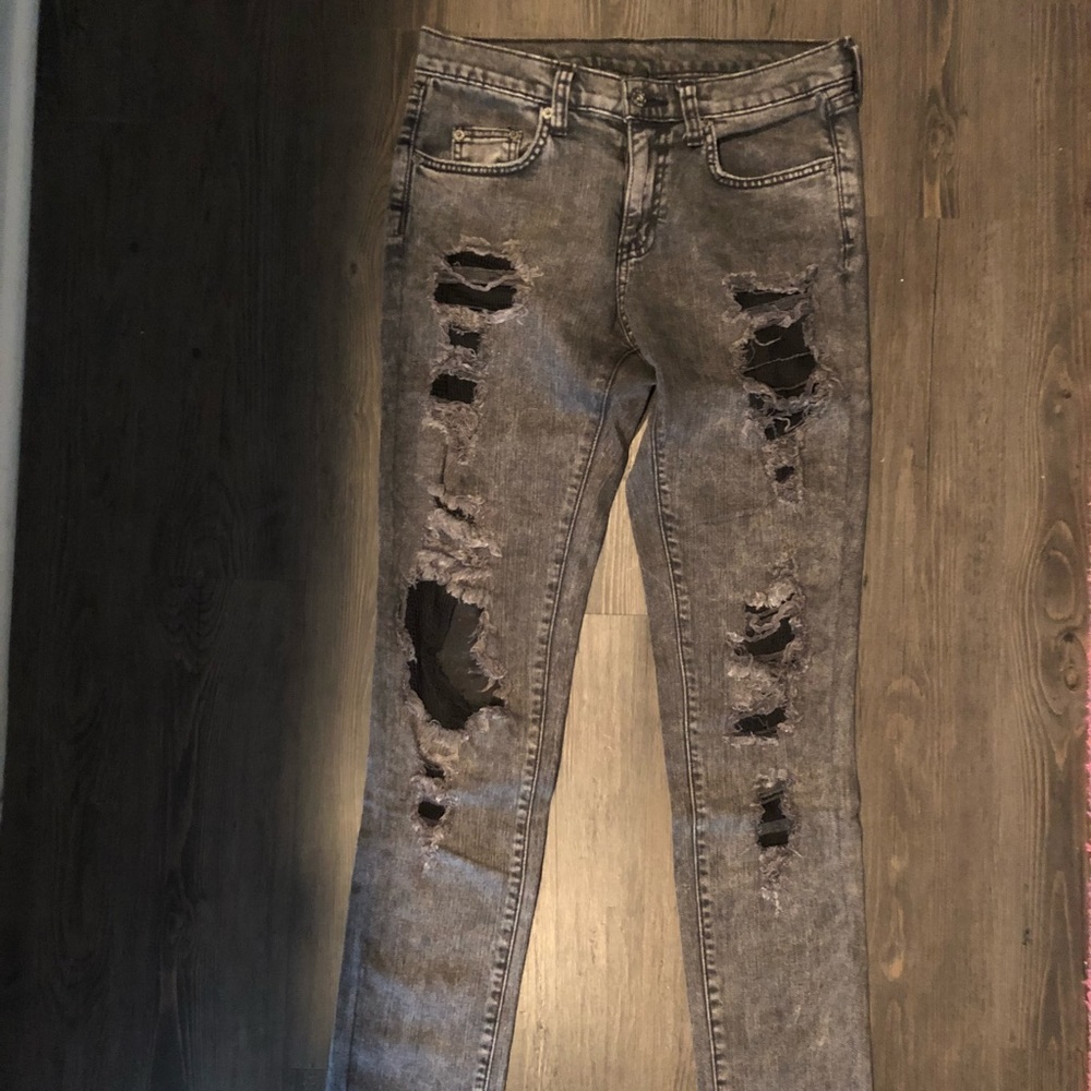 Distressed jeans